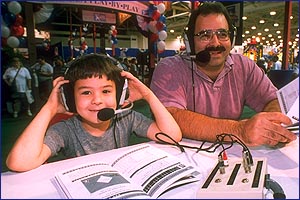 Son on play-by-play, Dad on color