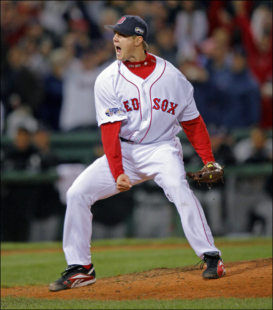 Jonathan Papelbon Paps celebrates after another successful self-exam