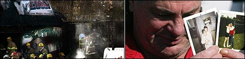 Scenes from the site of the R.I. nightclub fire (Globe Staff Photo)