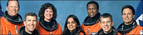 The crew of the space shuttle Columbia