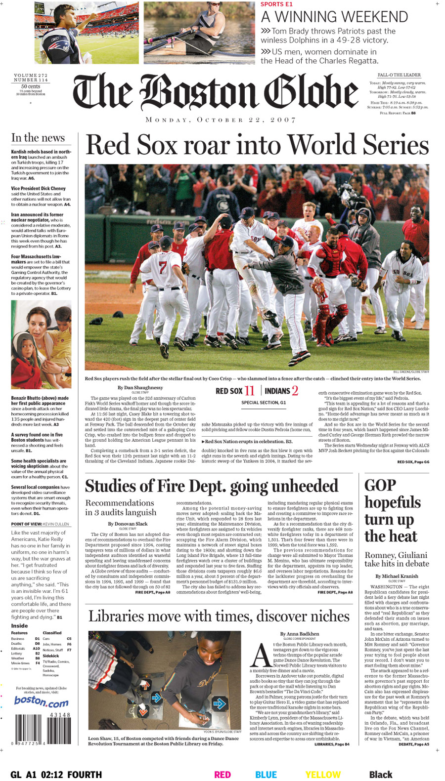 Boston Globe Sports Today 95