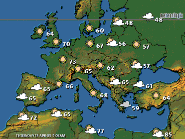 weather map europe